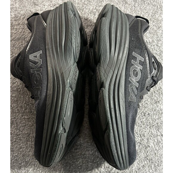 HOKA ONE ONE Men’s Size 11D Bondi 8 Running Shoes All Black Ultra Cushioned $165 main image 4